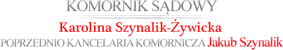 komornik myślenice Karolina Szynalik